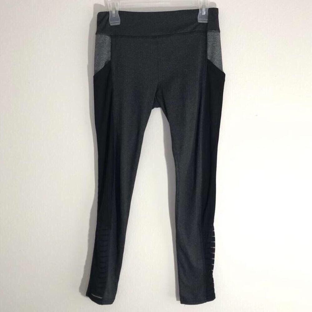 No Brand Workout Leggings Pants Approx Size Medium w Pockets Sheer Detail Cute